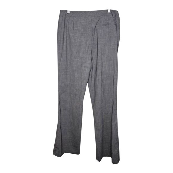 Lafayette 148 Virgin Wool Blend Slacks Pants Trousers-Gray Wide Leg-Size 6 - Picture 2 of 4